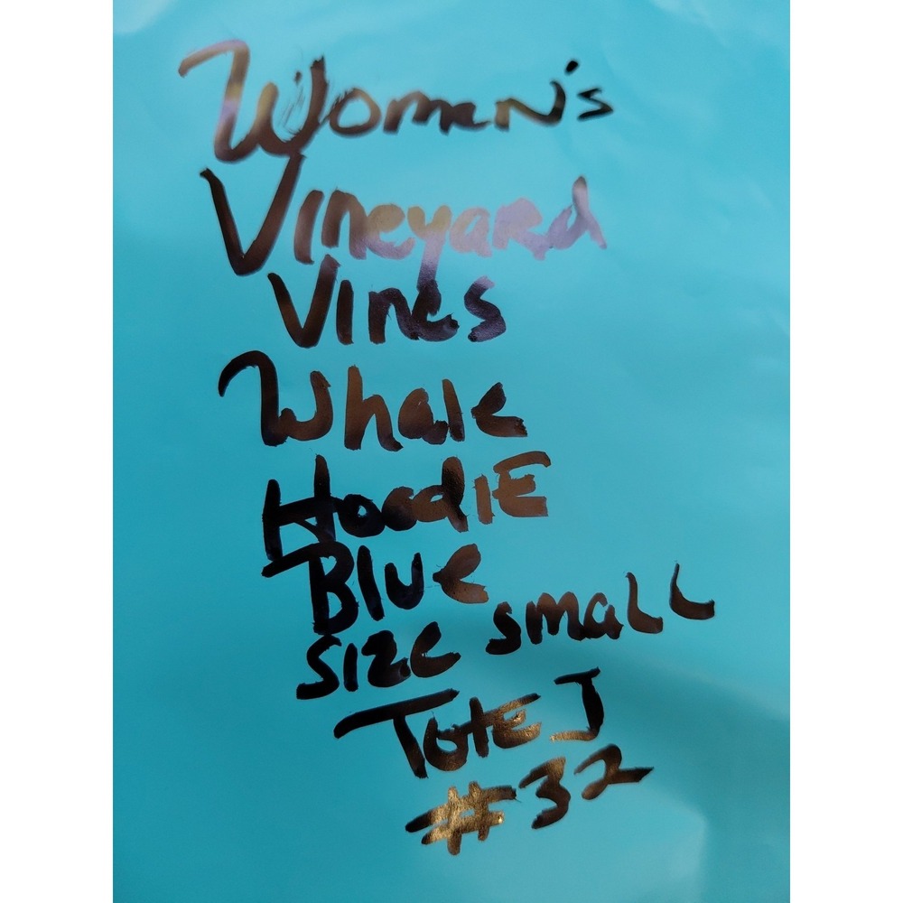 Vineyard Vines Hoodie Womens Small Lightweight Pullover Graphic Whale - Picture 9 of 9